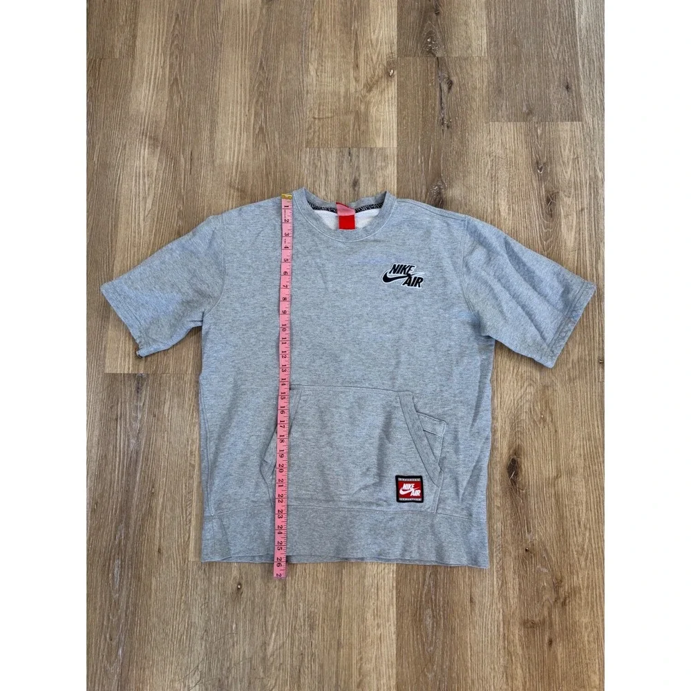 Nike Air Y2K Minimalist Short Sleeve Sweatshirt Mens Large Grey Pocket Gorpcore